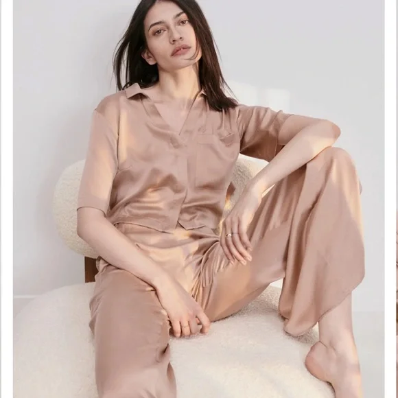 Lunya Washable Silk High Rise Pant Set